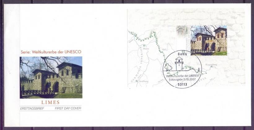 Znaczek Niemcy 2007 Mi bl 72 FDC