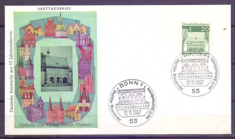 Znaczek Niemcy 1967 Mi 491 FDC
