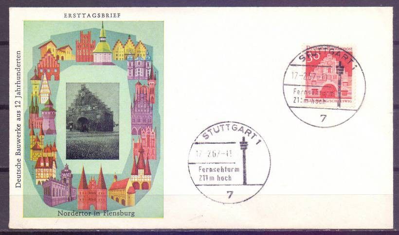 Znaczek Niemcy 1967 Mi 493 FDC