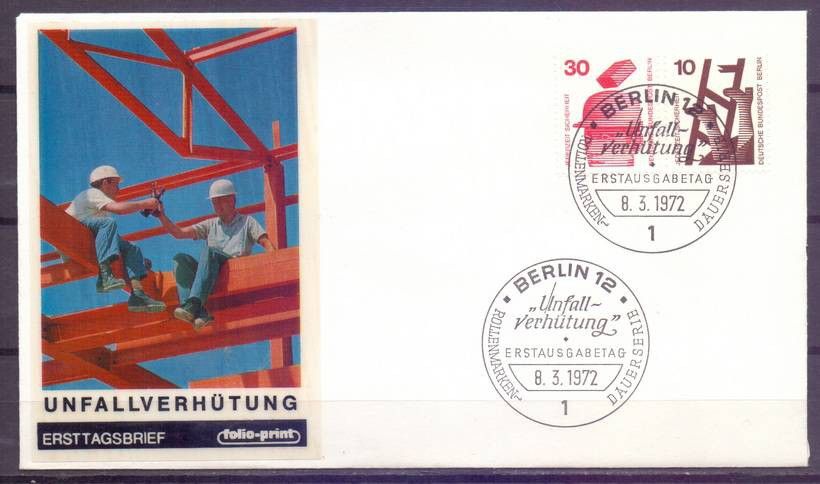 Znaczek Niemcy 1971 Mi 695+698A FDC