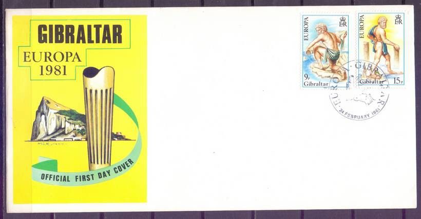 Znaczek Gibraltar 1981 Mi 416-417 FDC