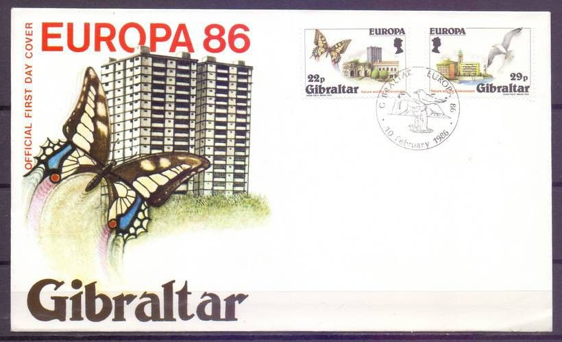 Znaczek Gibraltar 1986 Mi 503-504 FDC