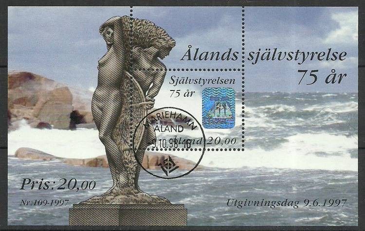 Znaczek Wyspy Alandzkie 1997 Mi bl 3 Stemplowane
