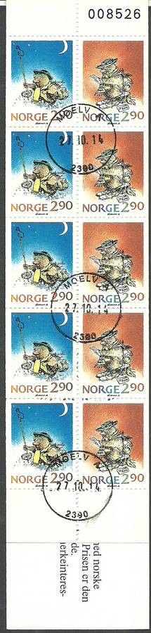 Znaczek Norwegia 1988 Mi mh 12 Stemplowane