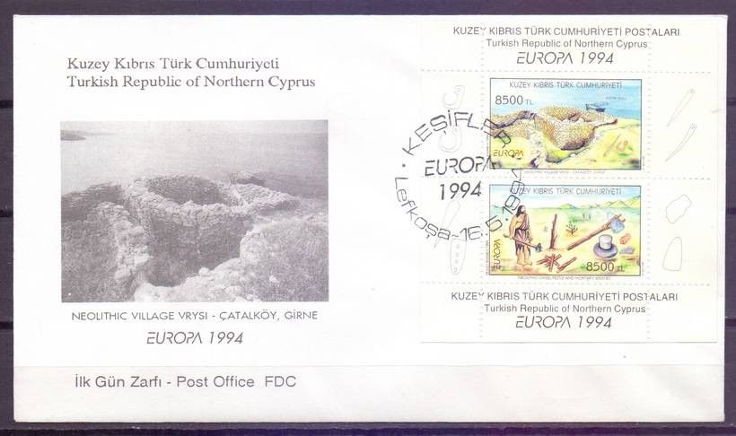 Znaczek Cypr Północny 1994 Mi bl 13 FDC