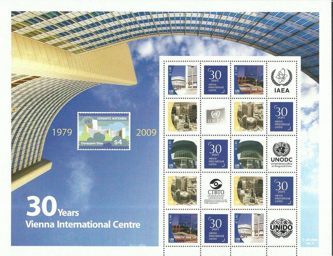 Znaczek Narody Zjednoczone Wiedeń 2009 Mi ark 607-611C Czyste **