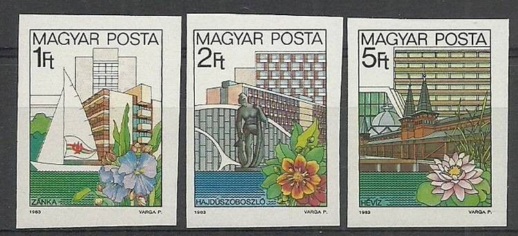 Znaczek Węgry 1983 Mi 3647-3649B Czyste **