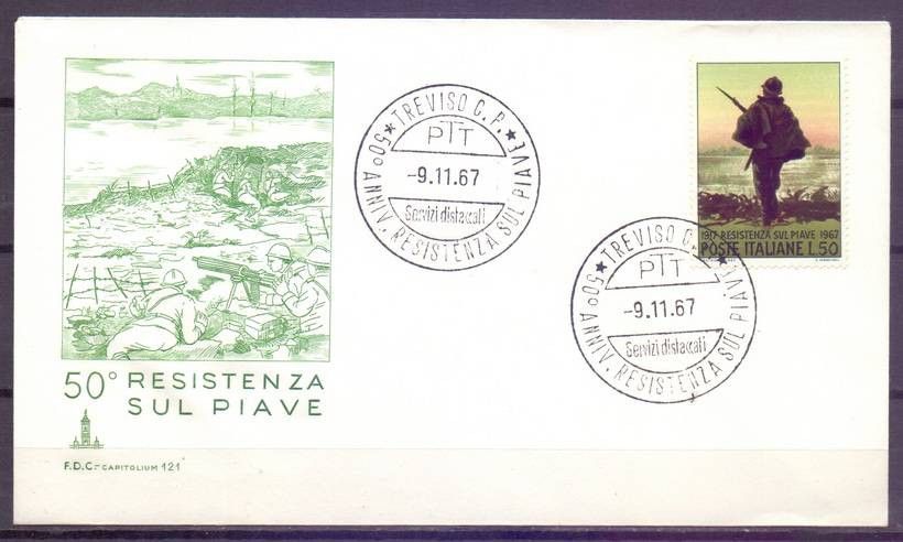 Znaczek Włochy 1967 Mi 1246 FDC
