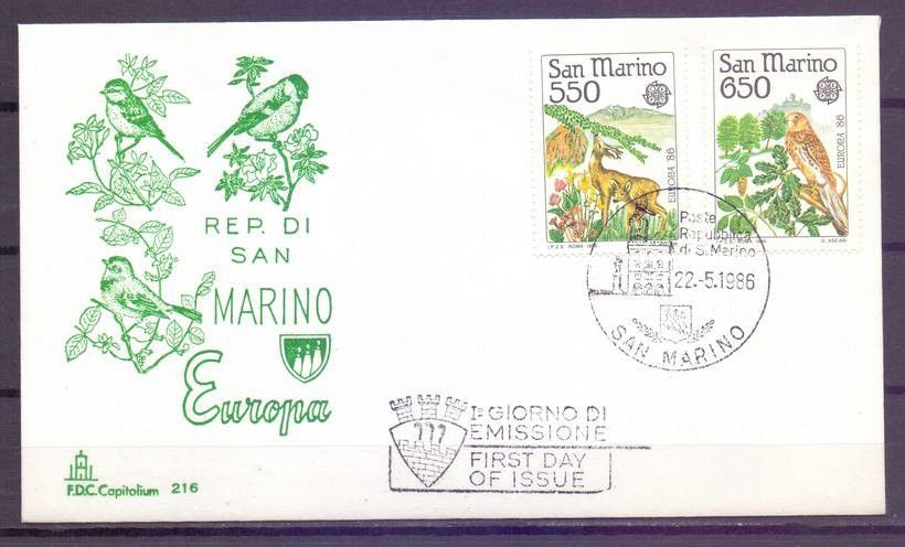 Znaczek San Marino 1986 Mi 1339-1340 FDC