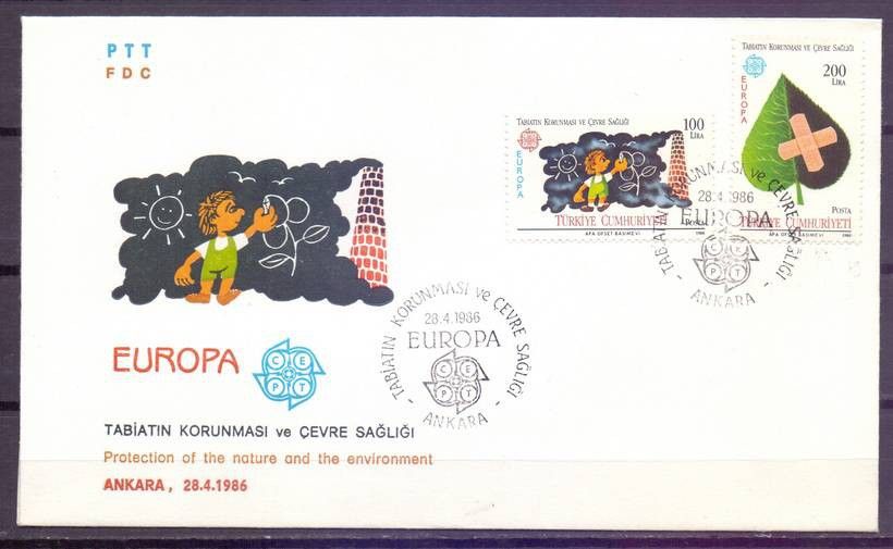 Znaczek Turcja 1986 Mi 2738-2739 FDC