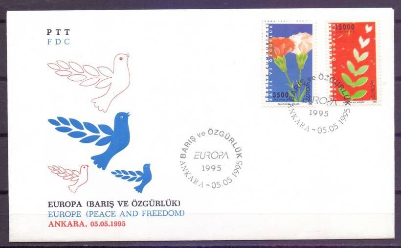 Znaczek Turcja 1995 Mi 3047-3048 FDC