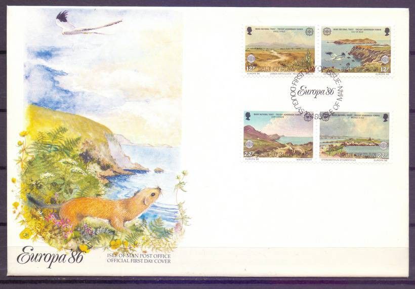 Znaczek Wyspa Man 1986 Mi 307-310 FDC
