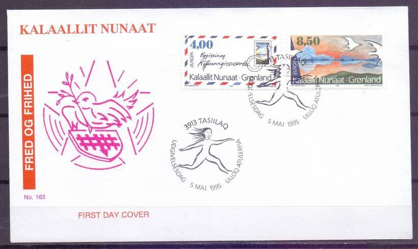 Znaczek Grenlandia 1995 Mi 262-263 FDC