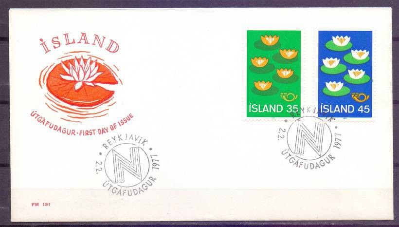 Znaczek Islandia 1977 Mi 520-521 FDC