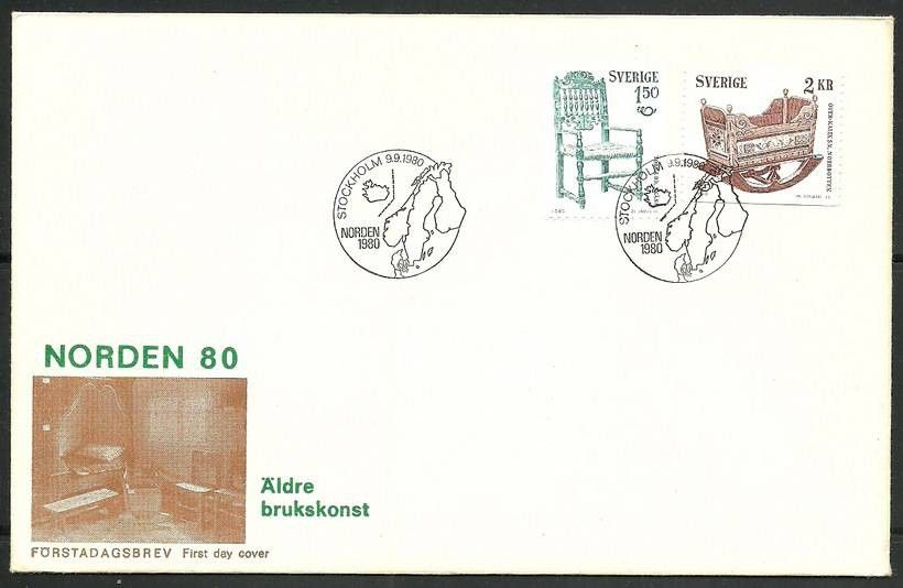 Znaczek Szwecja 1980 Mi 1115-1116 FDC