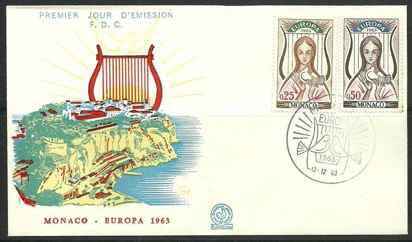 Znaczek Monako 1963 Mi 742-743 FDC