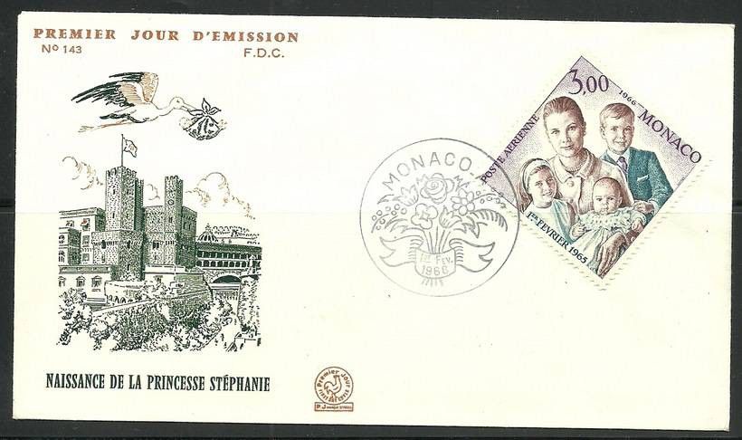 Znaczek Monako 1966 Mi 825 FDC