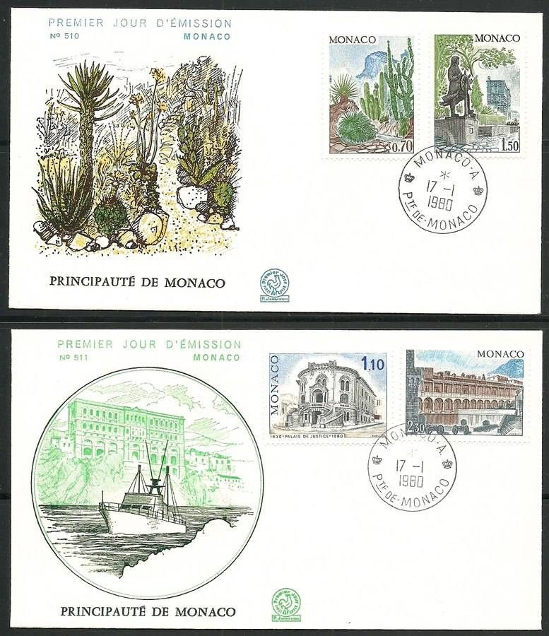 Znaczek Monako 1980 Mi 1406-1409 FDC
