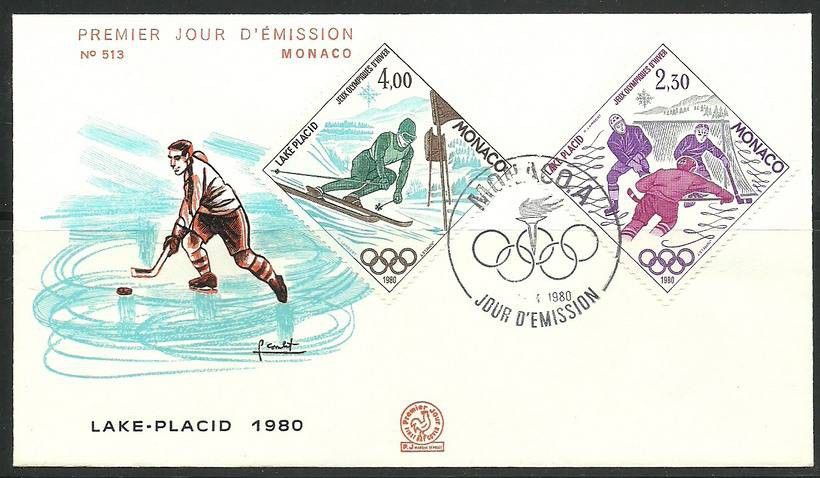 Znaczek Monako 1980 Mi 1419-1420 FDC