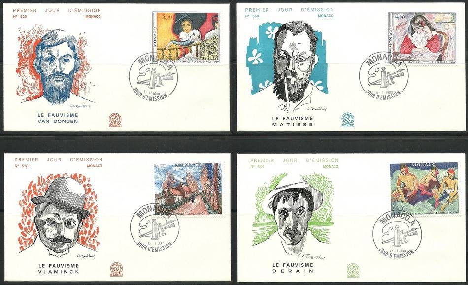 Znaczek Monako 1980 Mi 1437-1440 FDC