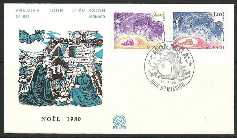 Znaczek Monako 1980 Mi 1445-1446 FDC