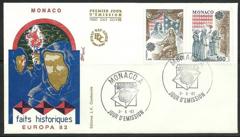 Znaczek Monako 1982 Mi 1526-1527 FDC
