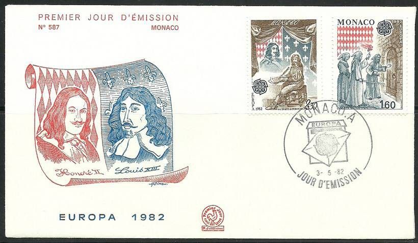 Znaczek Monako 1982 Mi 1526-1527 FDC