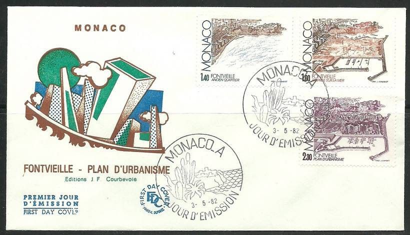 Znaczek Monako 1982 Mi 1528-1530 FDC