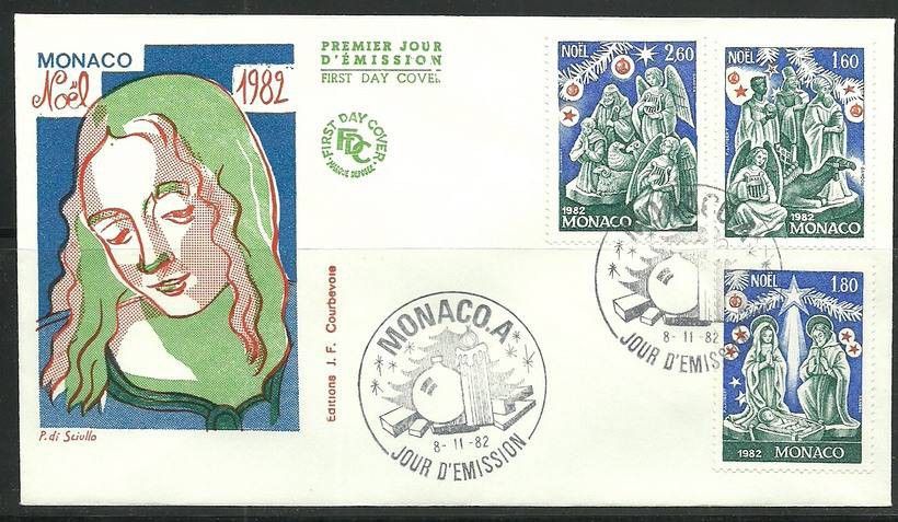 Znaczek Monako 1982 Mi 1561-1563 FDC