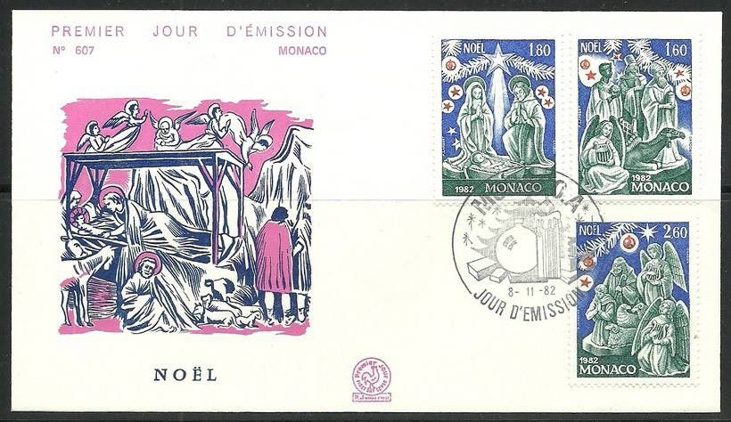 Znaczek Monako 1982 Mi 1561-1563 FDC