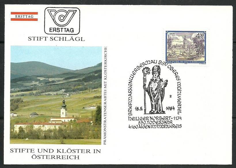 Znaczek Austria 1984 Mi 1776 FDC