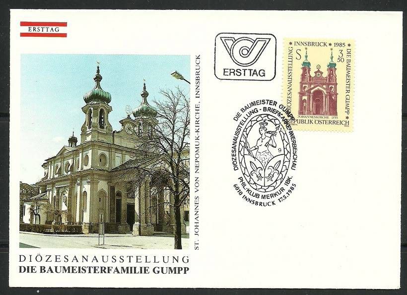 Znaczek Austria 1985 Mi 1815 FDC
