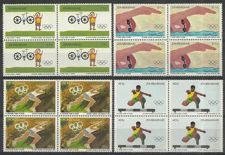 Znaczek Zimbabwe 1984 Mi 289-292 Czyste **