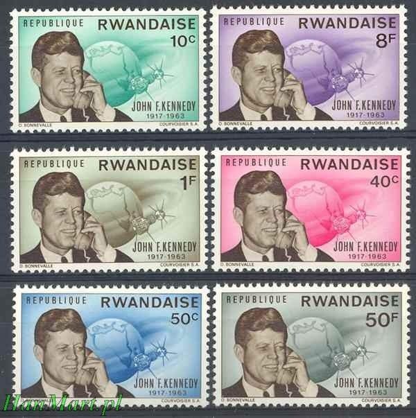 Znaczek Rwanda 1965 Mi 129-134 Czyste **