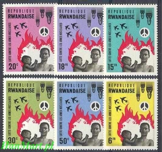 Znaczek Rwanda 1966 Mi 177-182 Czyste **
