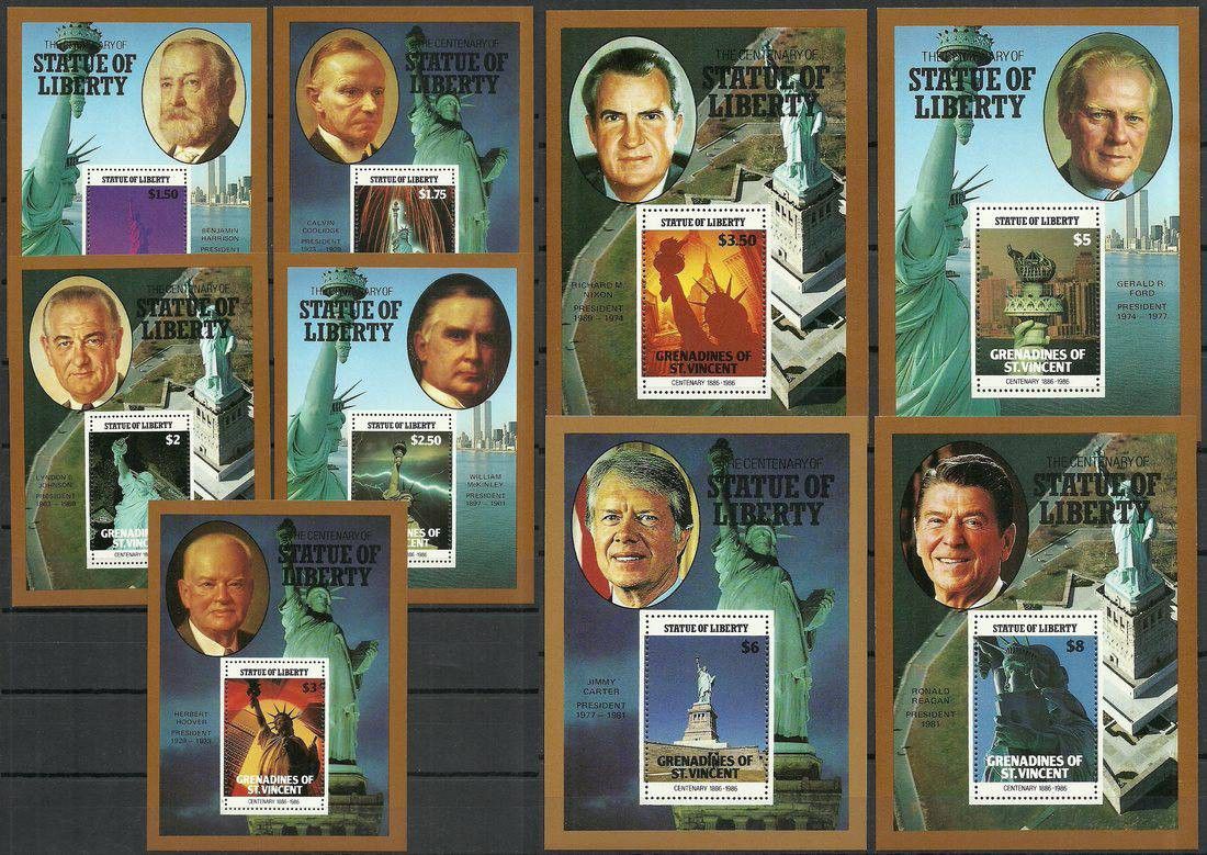 Znaczek Grenadines of St Vincent 1986 Mi bl20-28 Czyste **