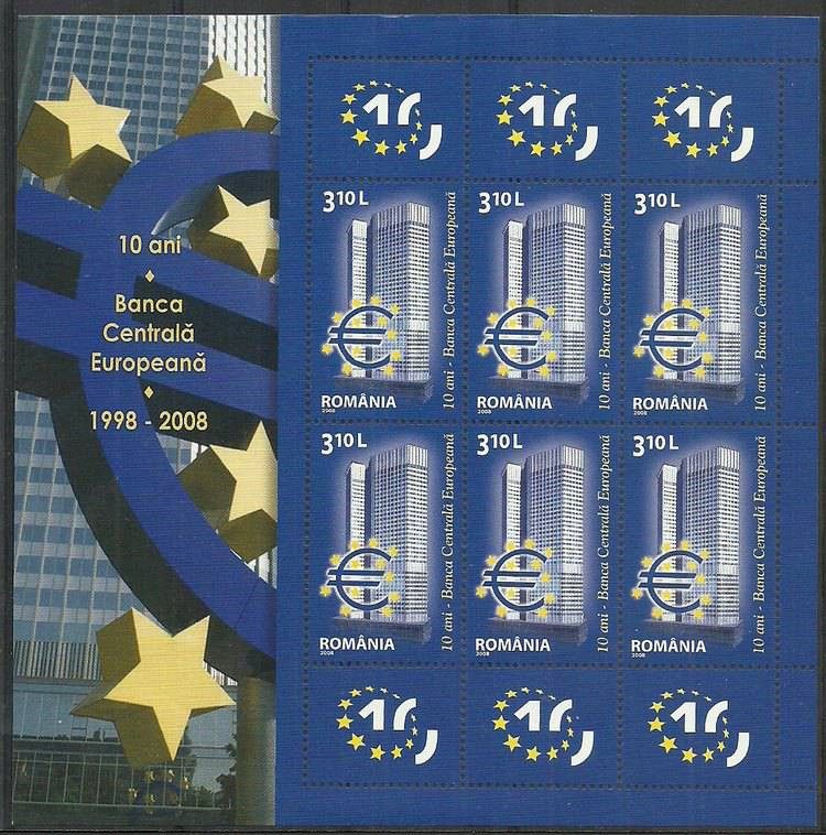 Znaczek Rumunia 2008 Mi ark 6298 Czyste **