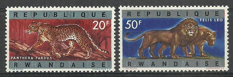 Znaczek Rwanda 1964 Mi 68-69 Czyste **