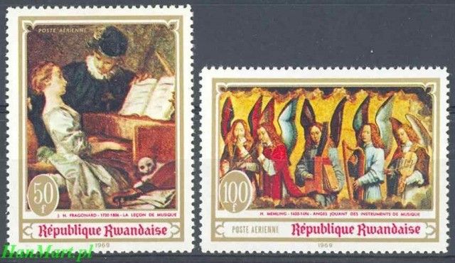 Znaczek Rwanda 1969 Mi 323-324 Czyste **