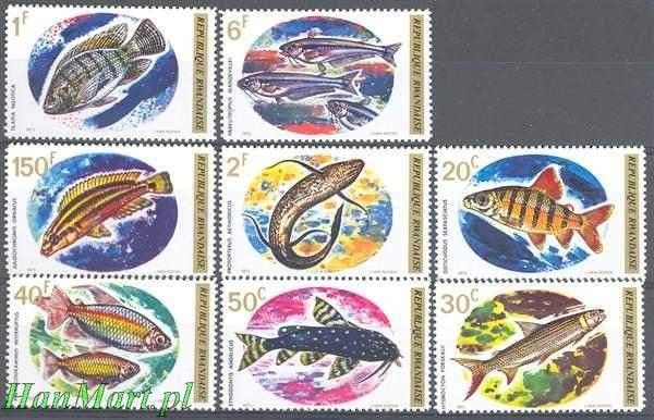 Znaczek Rwanda 1973 Mi 577-584 Czyste **