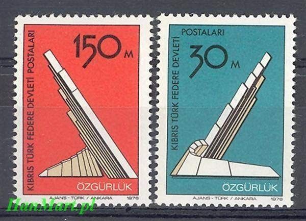 Znaczek Cypr Północny 1976 Mi 39-40 Czyste **