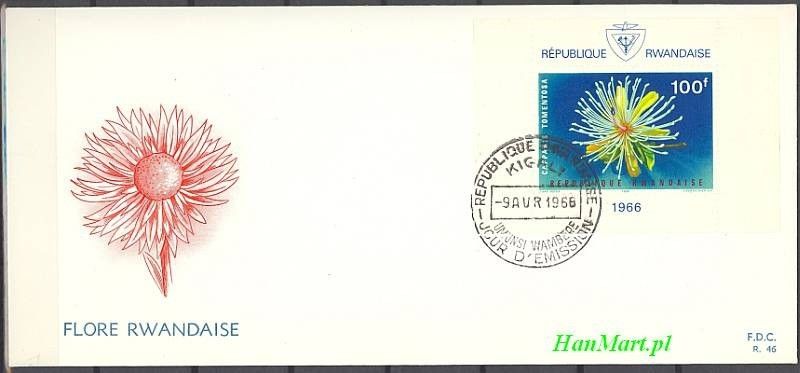 Znaczek Rwanda 1966 Mi bl 6 FDC