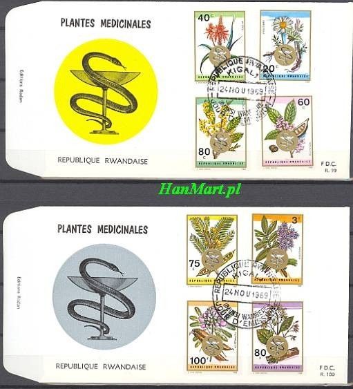 Znaczek Rwanda 1969 Mi 342-349 FDC