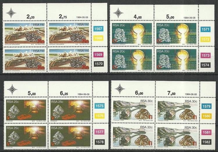 Znaczek Republika Południowej Afryki 1984 Mi 647-650 Czyste **