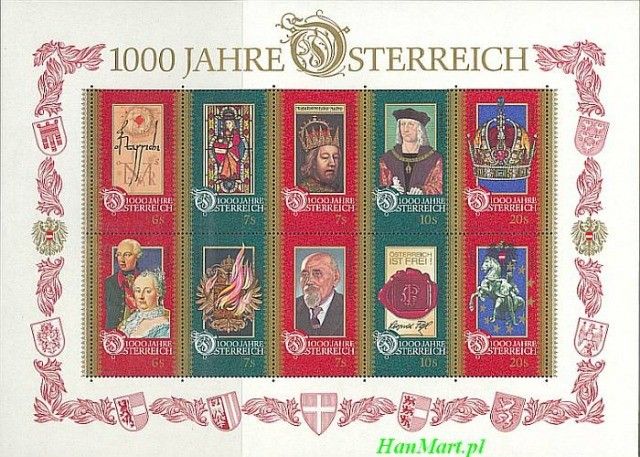 Znaczek Austria 1996 Mi bl 12 Czyste **