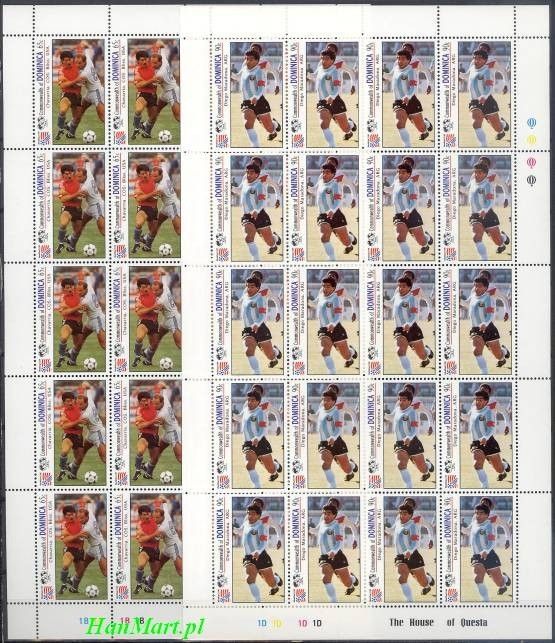 Znaczek Dominika 1993 Mi 1732-1739 Czyste **