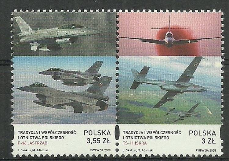 Znaczek Polska 2008 Mi 4353-4354 Fi 4203-4204 Czyste **