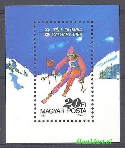 Znaczek Węgry 1987 Mi bl 193 Czyste **