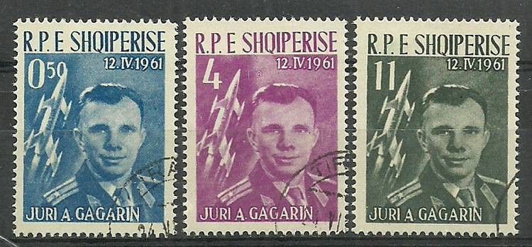 Znaczek Albania 1962 Mi 642-644 Stemplowane