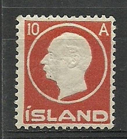 Znaczek Islandia 1912 Mi 70 Z podlepką *